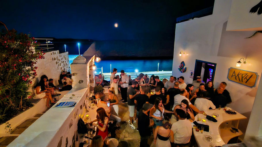 Akri Bar, a restaurant in Milos, Greece