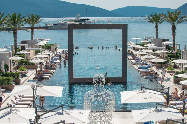 Aura Beach, a beach club in Tivat, Montenegro