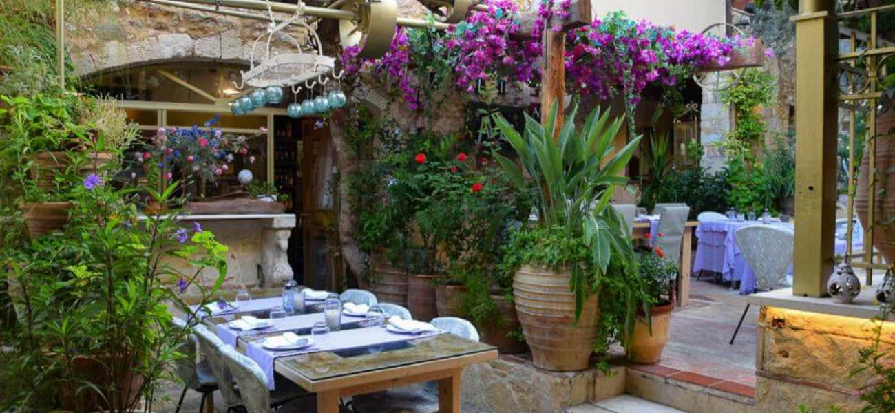 Avli, a restaurant in Crete, Greece