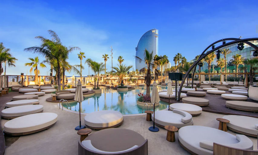 Bastian Beach Club, a beach club in Barcelona, Spain