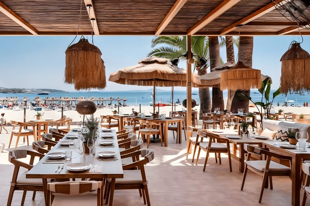 Beso Beach, a beach club in Barcelona, Spain — photo 1