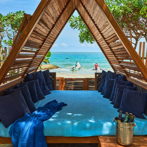 Blue Apple Beach Club, a beach club in Cartagena, Colombia