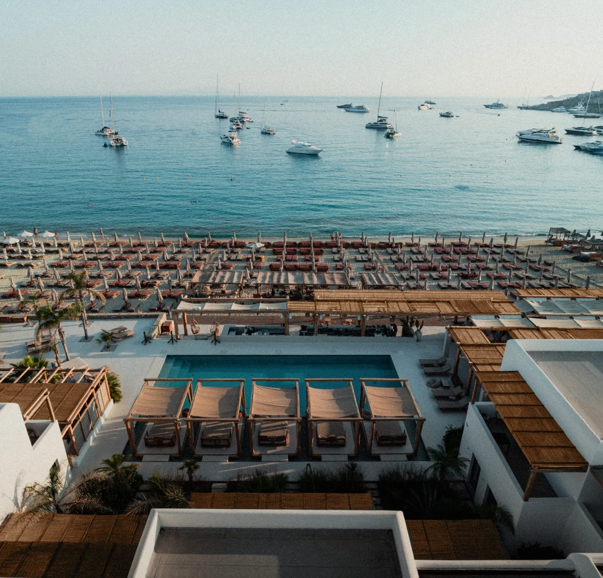 Branco Beach, a beach club in Mykonos, Greece