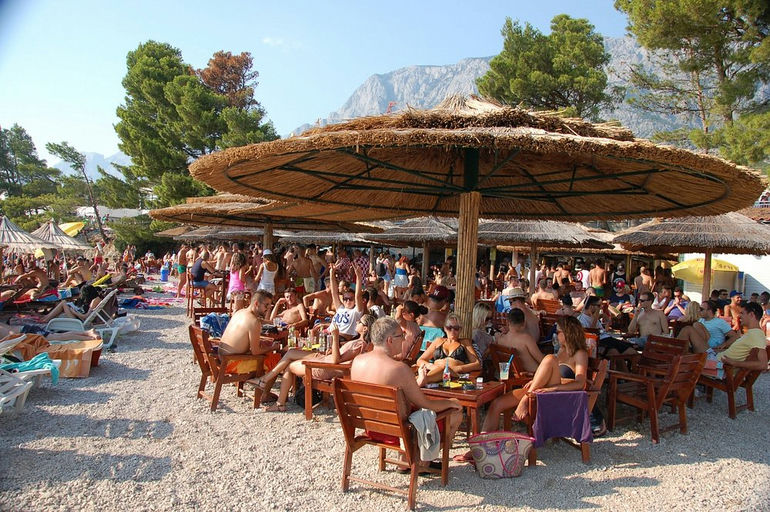 Buba Beach Bar, a restaurant in Makarska, Croatia