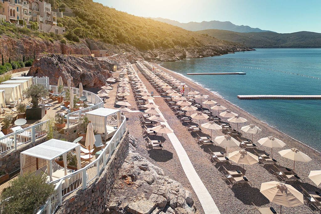 Chedi Beach, a beach club in Kotor, Montenegro