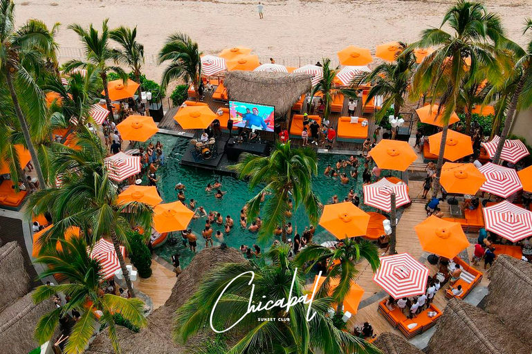 Chicabal Sunset Club, a beach club in Cancun, Mexico
