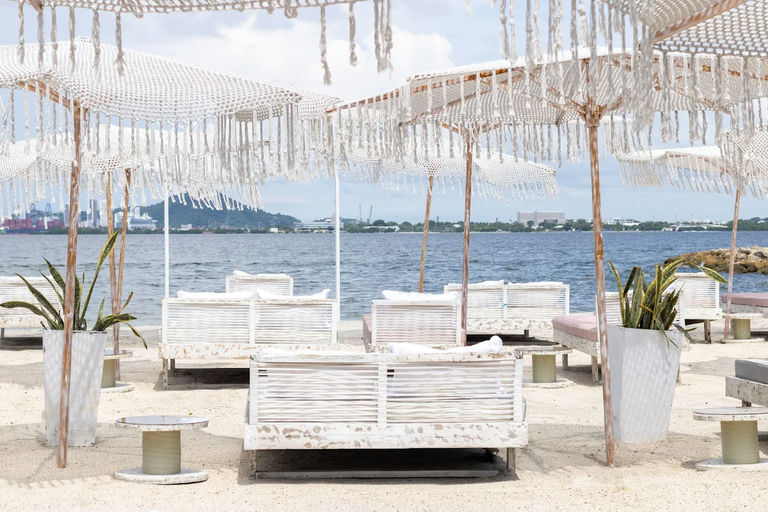 Club Kabanna , a beach club in Cartagena, Colombia