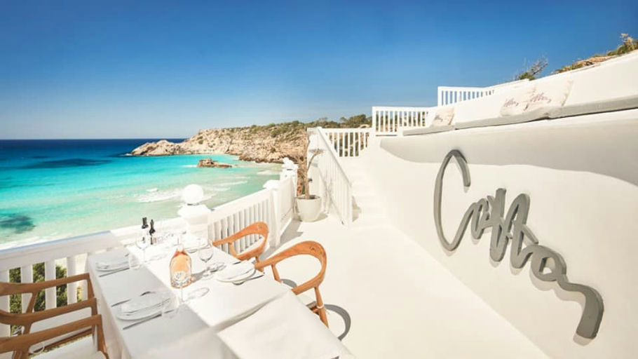 Cotton Beach Club, a beach club in Ibiza, Spain