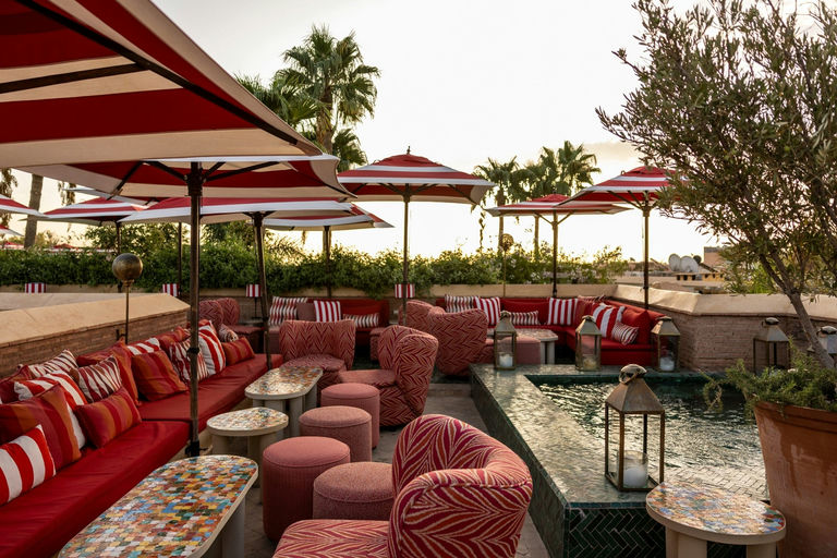 El Fenn Rooftop, a bar in Marrakech, Morocco
