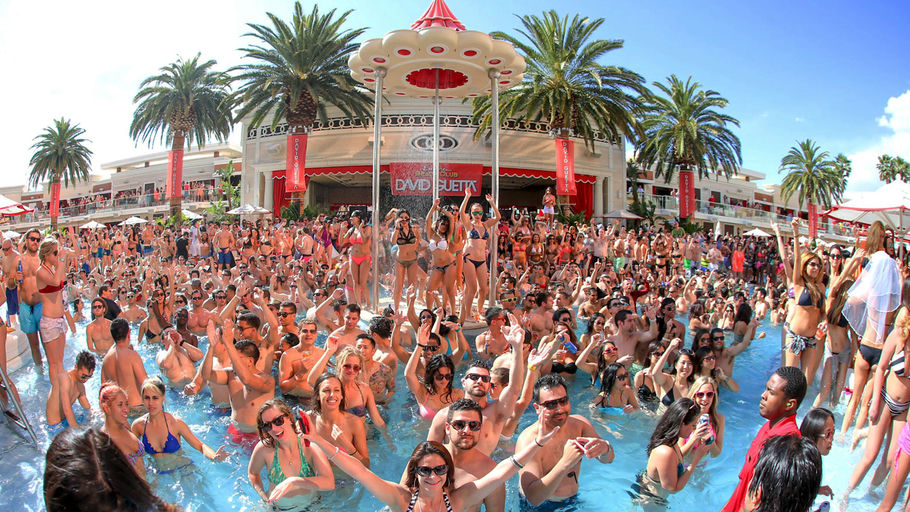 Encore Beach Club , a pool club in Las Vegas, USA