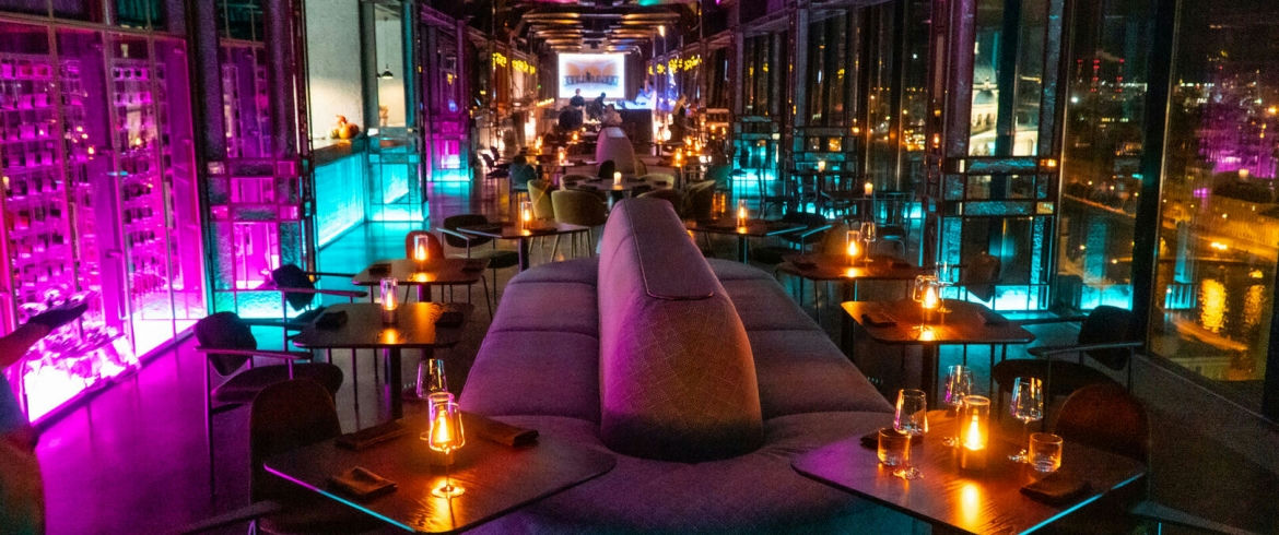 F11 Sky Bar at Azimut Hotel, a restaurant in St. Petersburg, Russia