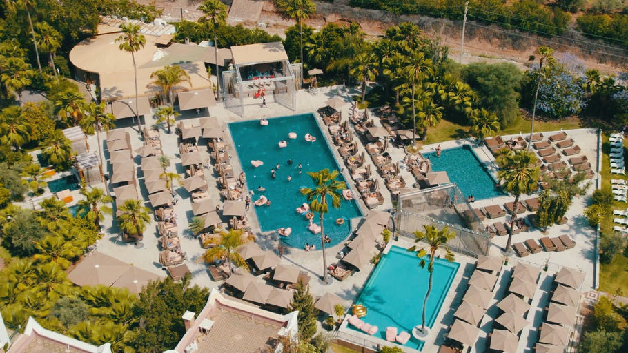 Famous Beach, a pool club in Marrakech, Morocco