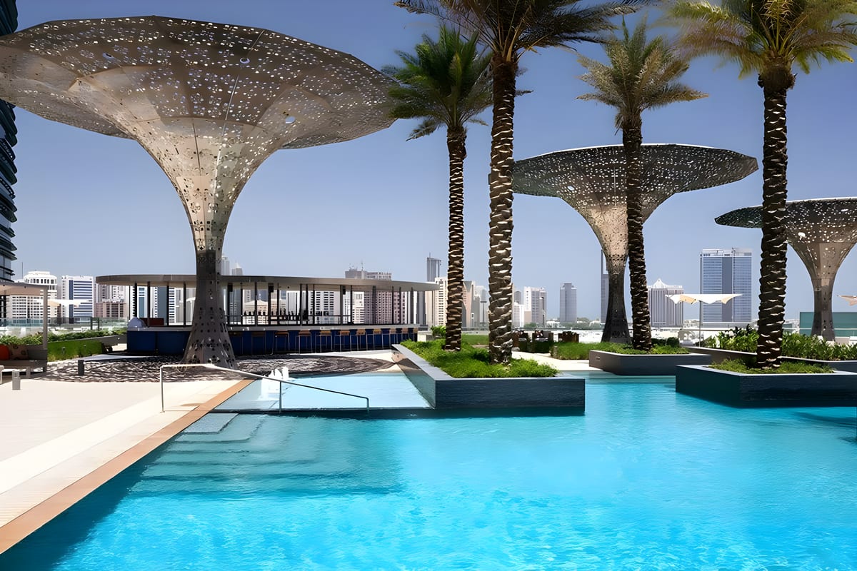Glo at Rosewood Hotel, a pool club in Abu Dhabi, UAE — photo 1