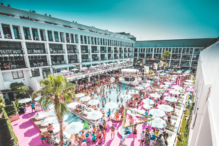 Ibiza Rocks Pool Club, a pool club in Ibiza, Spain