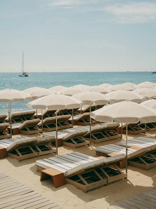 Indie Beach , a beach club in St. Tropez, France