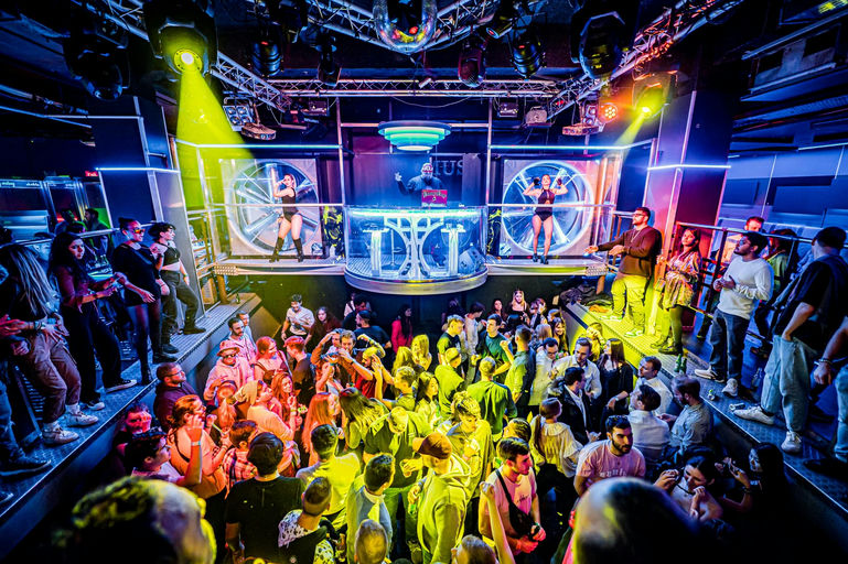 Karlovy Lazne, a night club in Prague, Czech Republic
