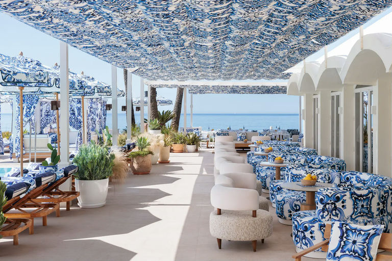 La Cabane , a beach club in Marbella, Spain