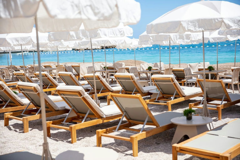 La Note Bleue, a beach club in Larvotto, Monaco
