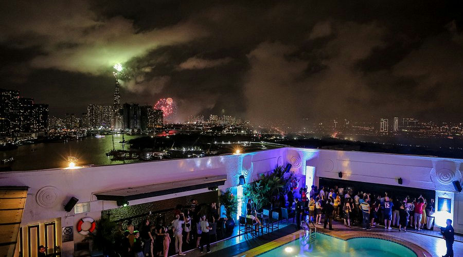 Liquid Sky Bar, a rooftop in Ho Chi Minh (Saigon), Vietnam