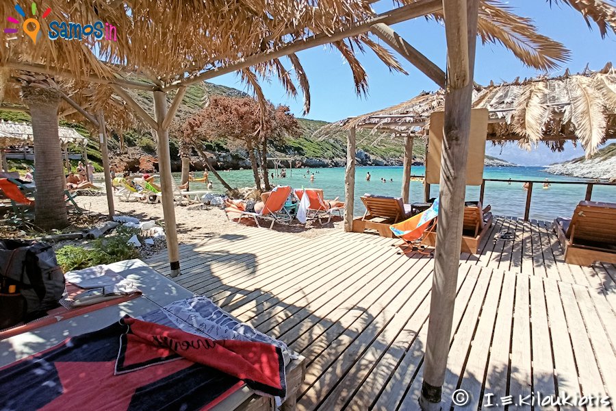 Livadaki Beach Bar, a beach club in Samos, Greece