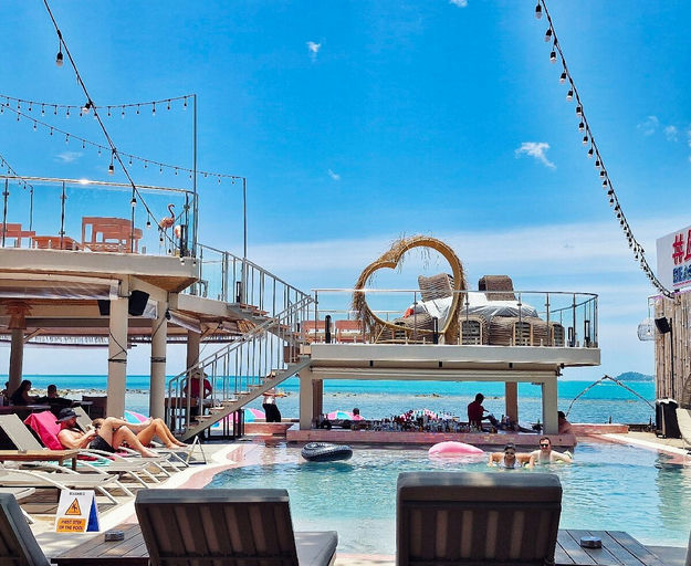Love Beach Club, a beach club in Koh Samui, Thailand