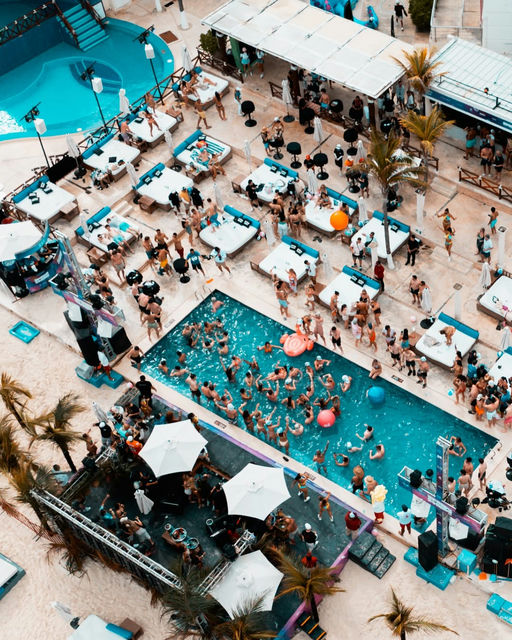 Mandala Beach Club, a bar in Cancun, Mexico