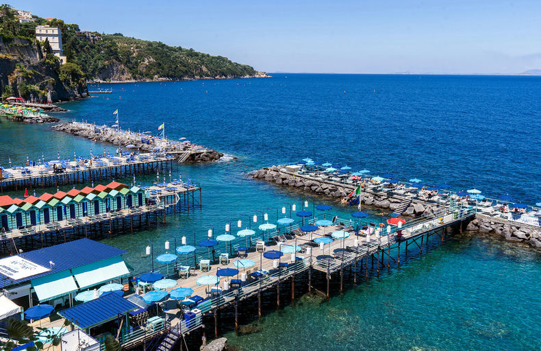 Marameo Beach, a beach club in Sorrento, Italy