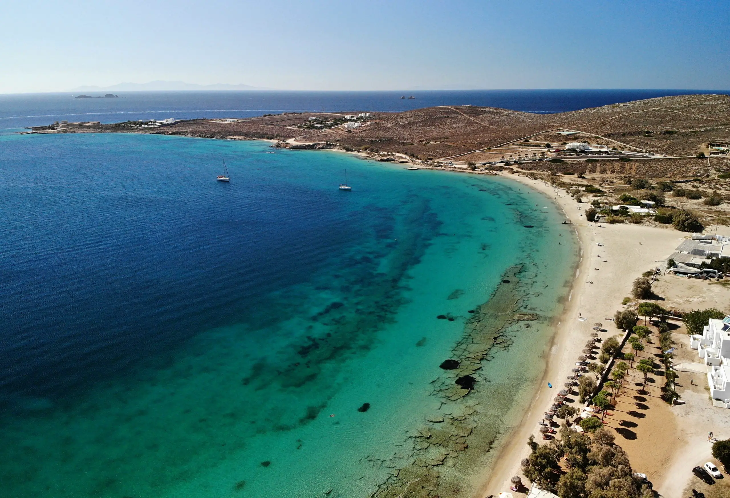 Marchello Beach, a beach club in Paros, Greece
