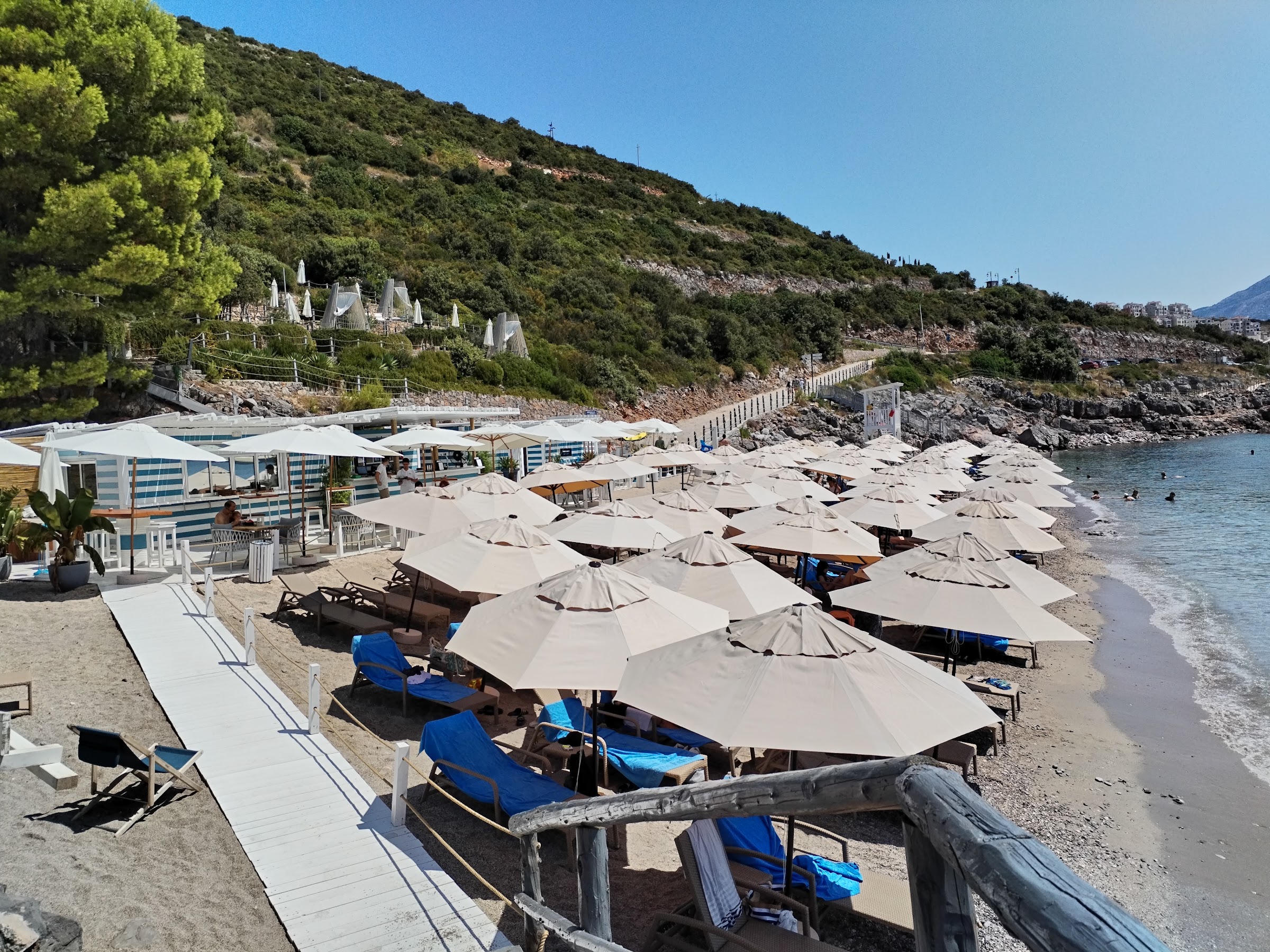 Marina Beach, a beach club in Kotor, Montenegro