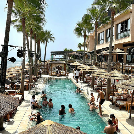 Max Beach, a beach club in Málaga, Spain