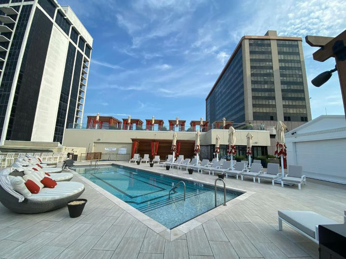 Nobu Pool Deck, a pool club in Atlantic City, USA