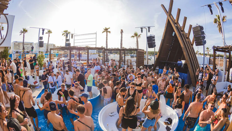 Nomad Beach Club Lounge, a beach club in Pag, Croatia