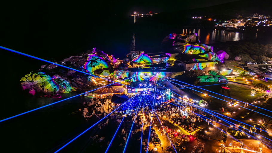 Phi Beach Club  , a night club in Sardinia, Italy
