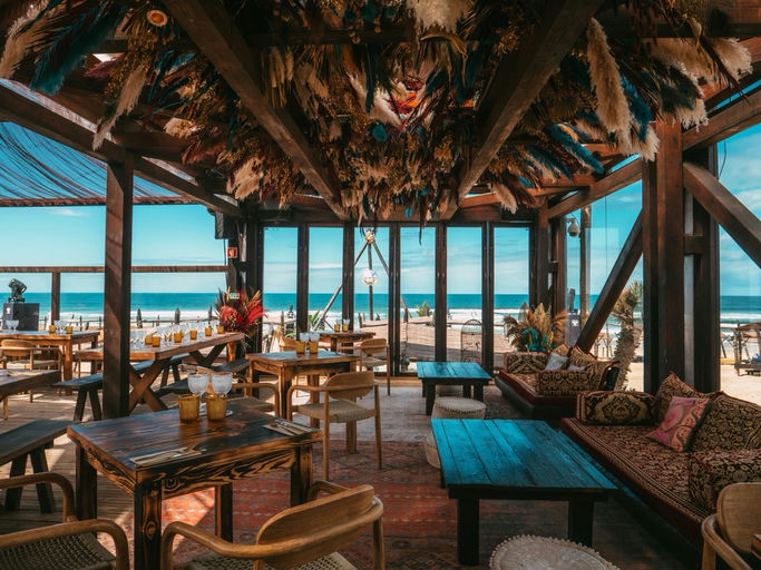 Praia Irmão, a beach club in Lisbon, Portugal