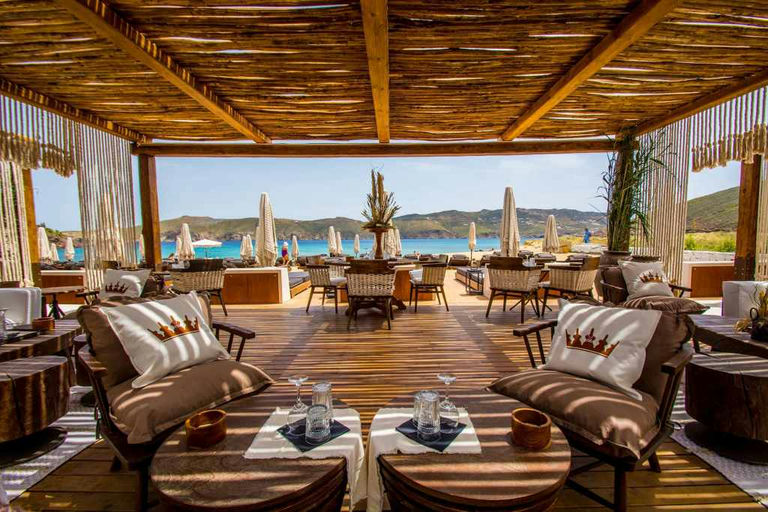 Principote, a beach club in Mykonos, Greece