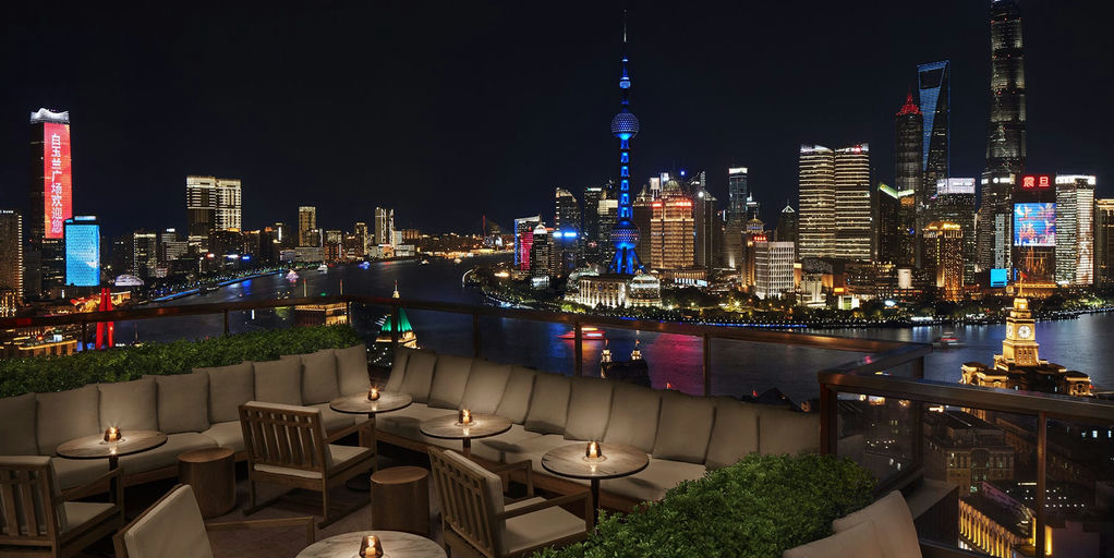 Roof at The Edition, a bar in Shanghai, China