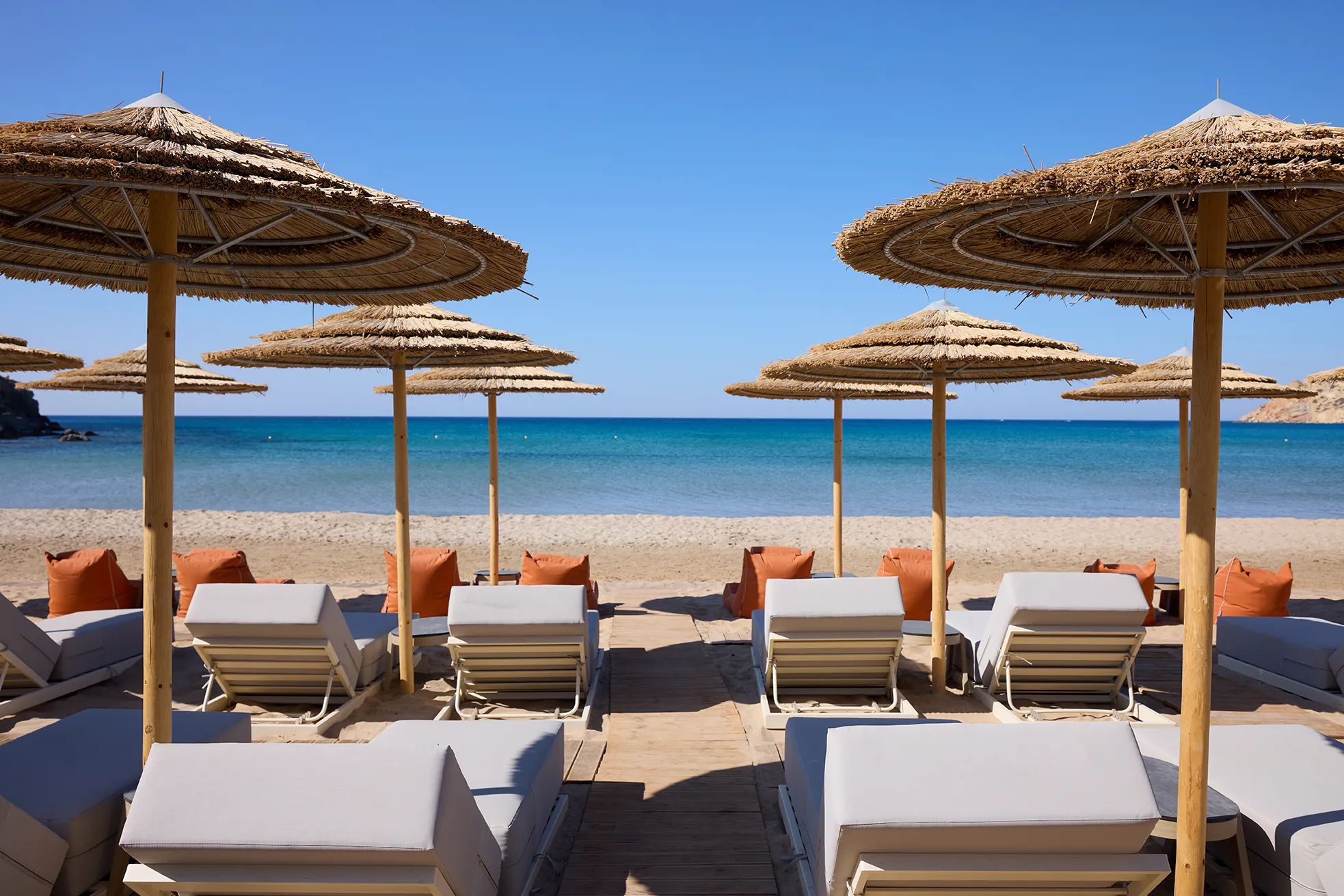 Salty Goat Beach Club, a beach club in Milos, Greece