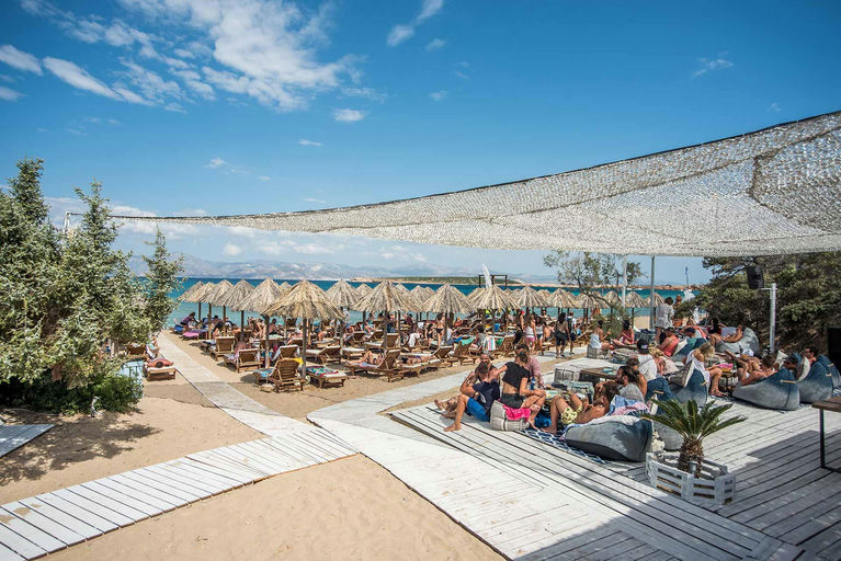 Santa Maria Beach Club, a beach club in Paros, Greece
