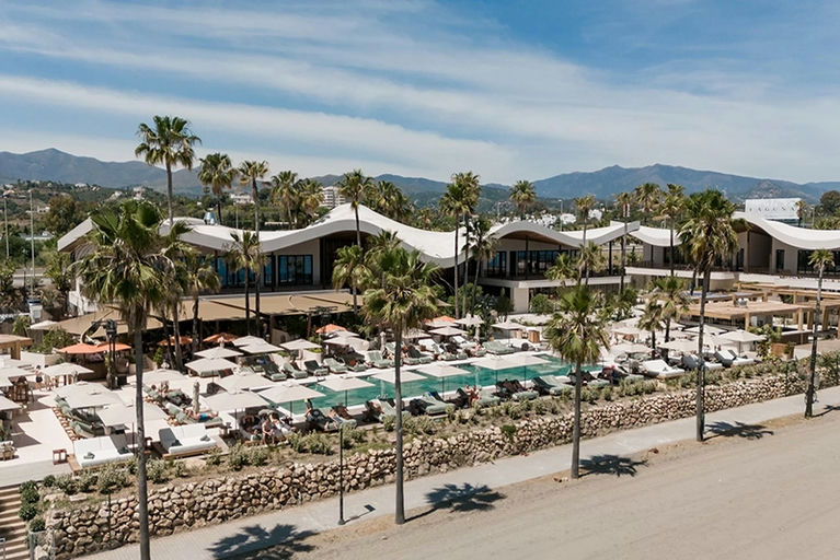 Sublim, a beach club in Marbella, Spain