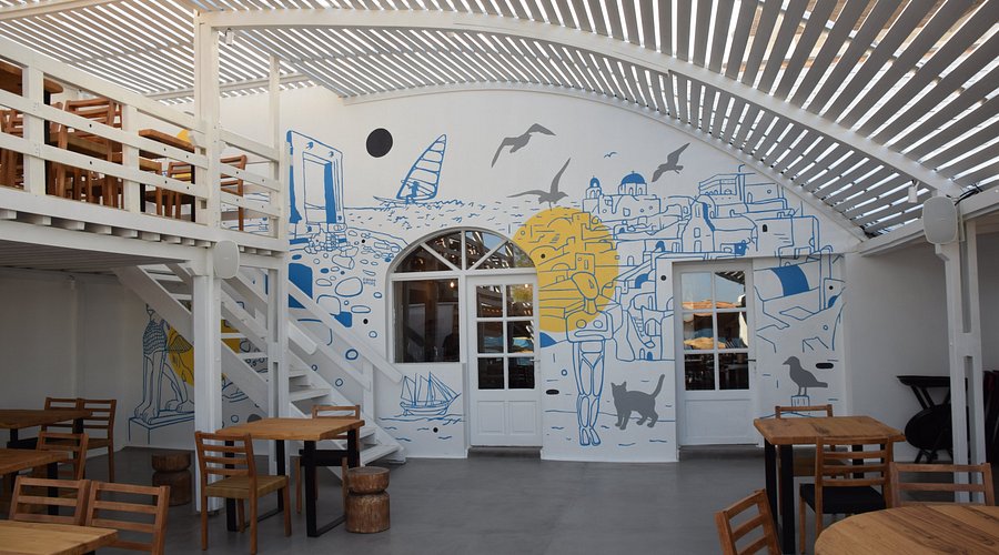 Sun Kyna Beach, a restaurant in Naxos, Greece
