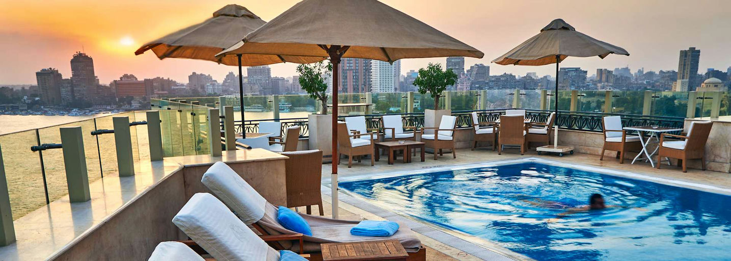 The Roof Top at Kempinski, a pool club in Cairo, Egypt