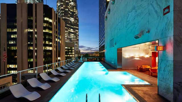 The Rooftop at The Standard, a bar in Los Angeles, USA
