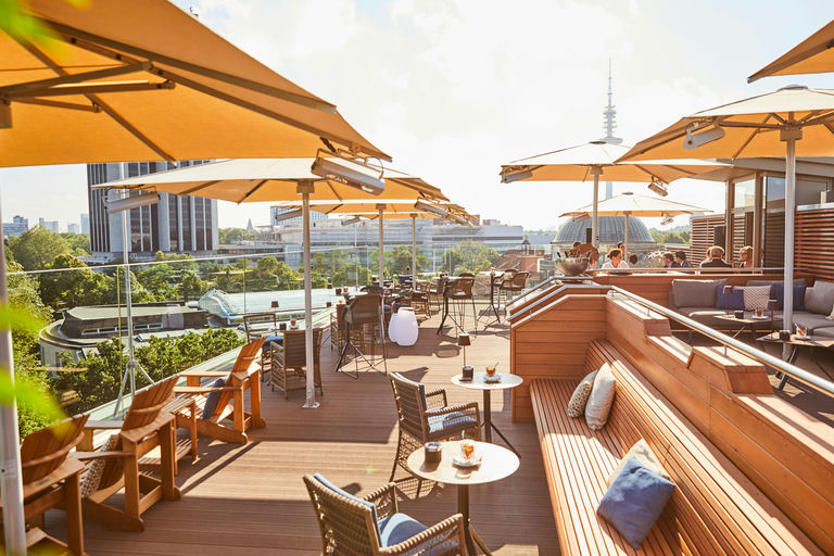 Top Seven Roof Bar at Grand Elyseé, a restaurant in Hamburg, Germany