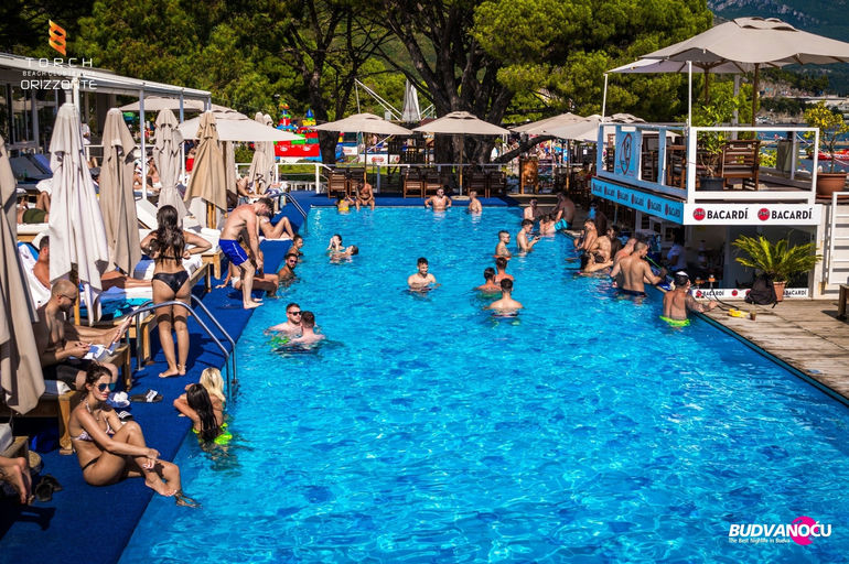 Torch Beach Club, a beach club in Budva, Montenegro