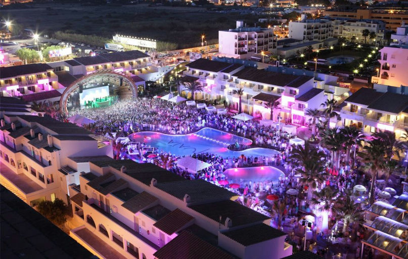 Ushuaïa Ibiza Beach Club, a night club in Ibiza, Spain