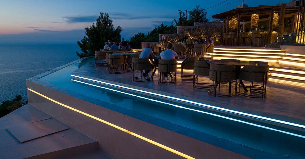 Utopia Sunset Bar, a restaurant in Lefkada, Greece