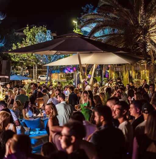Vesper Beach Club Bar, a night club in Sardinia, Italy