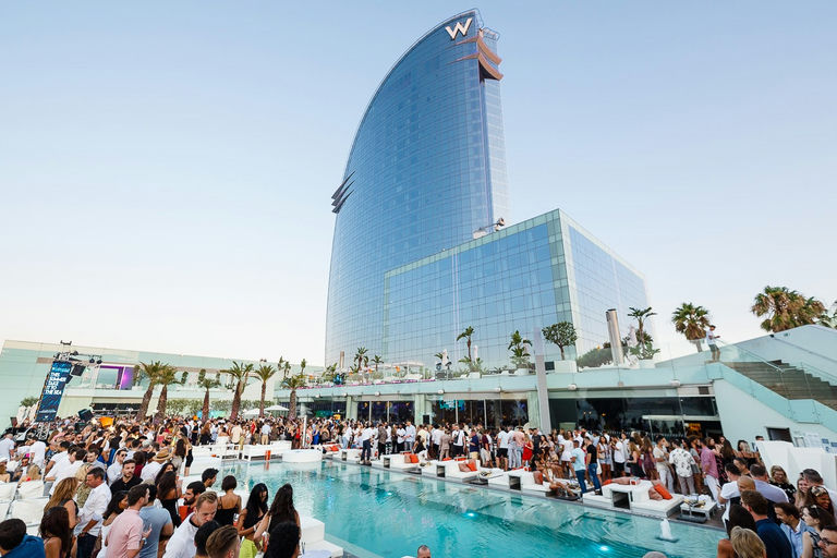 Wet Deck at The W, a beach club in Barcelona, Spain