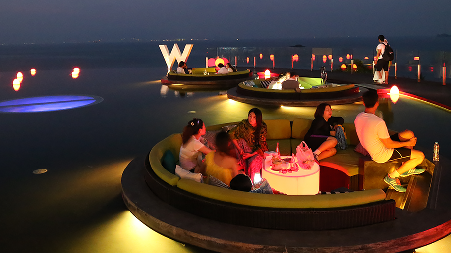 Woo Bar at The W, a restaurant in Koh Samui, Thailand